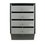 Cutie poștală Depot 4 Argintiu/ Negru  