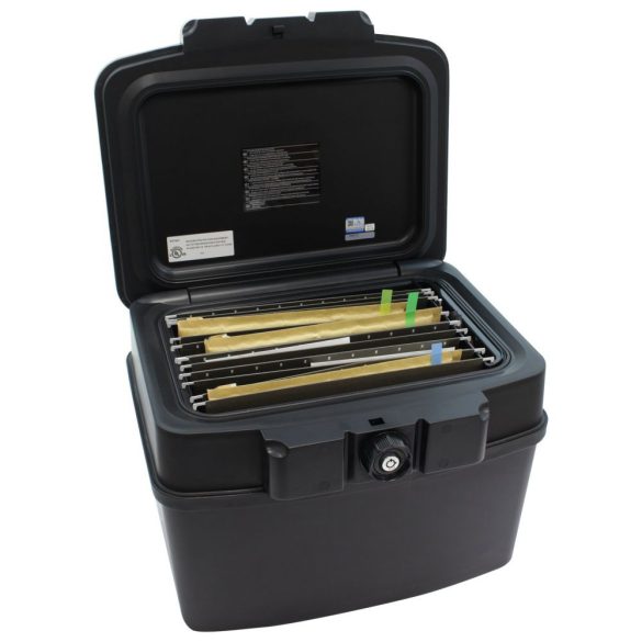  Casetă Anti-foc FIRE DATA BOX 3  închidere pe cheie-Neagră